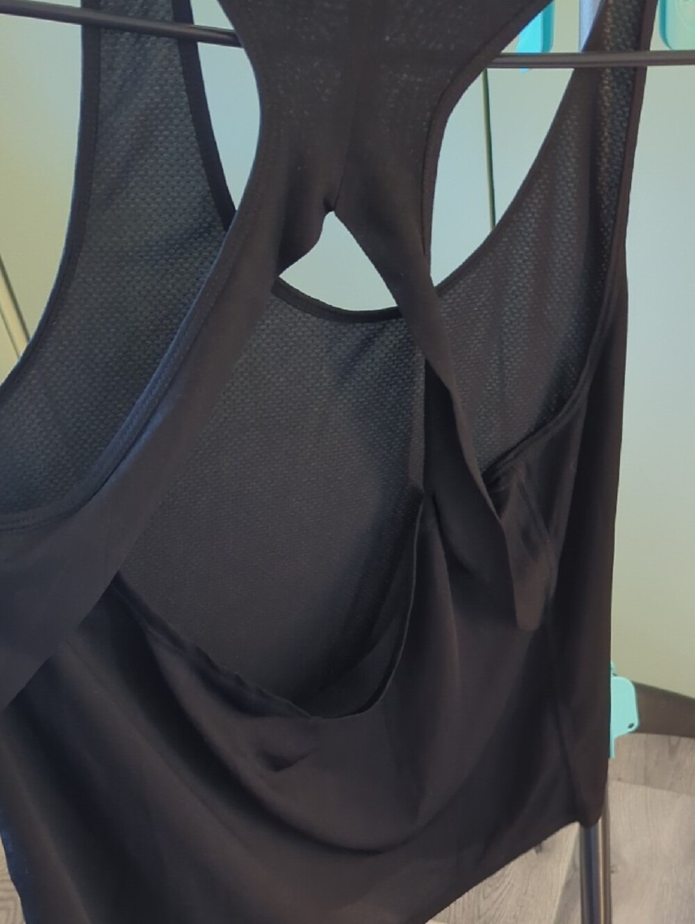 ZYIA Black Mesh Racerback Tank Top - Picture 4 of 4